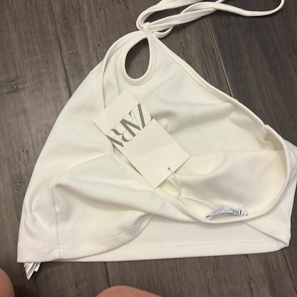Zara White Halter Top: Brand New (With tag) - Picture 2 of 2
